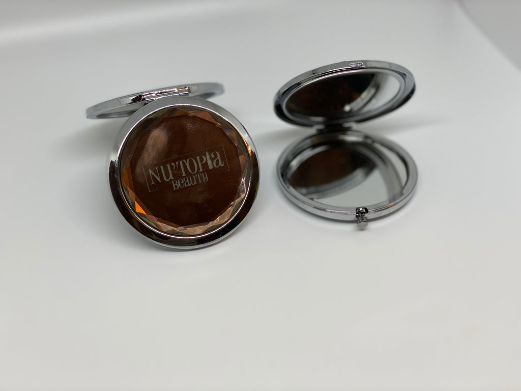 NUOLUX Mirror Makeup Folding Small Compact Pocket Hand Mirror Cosmetic  Vanity Magnifying Travel Purse Mirrors Handbag Mini